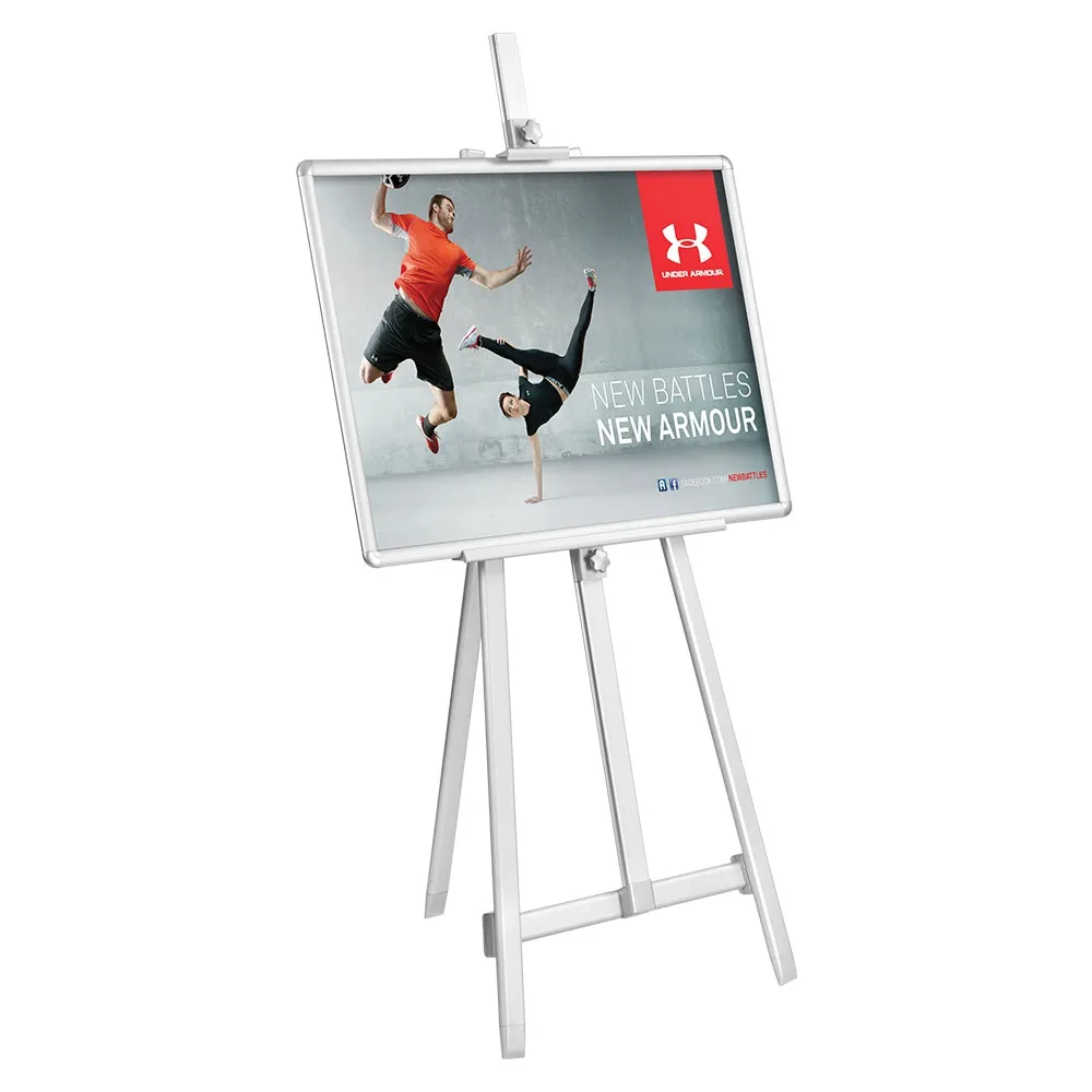 Portable Silver Folding Easels with Clip Frame