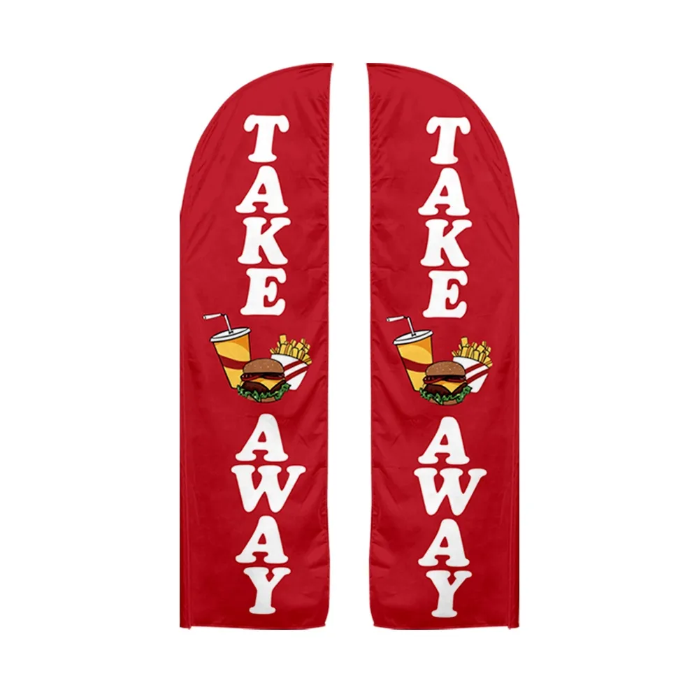 Double Sided 2.4m Beach Flag Prints