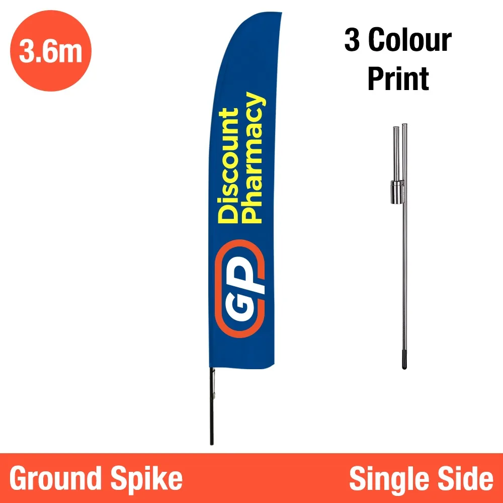 Outdoor Promotional Flags - 3.6m
