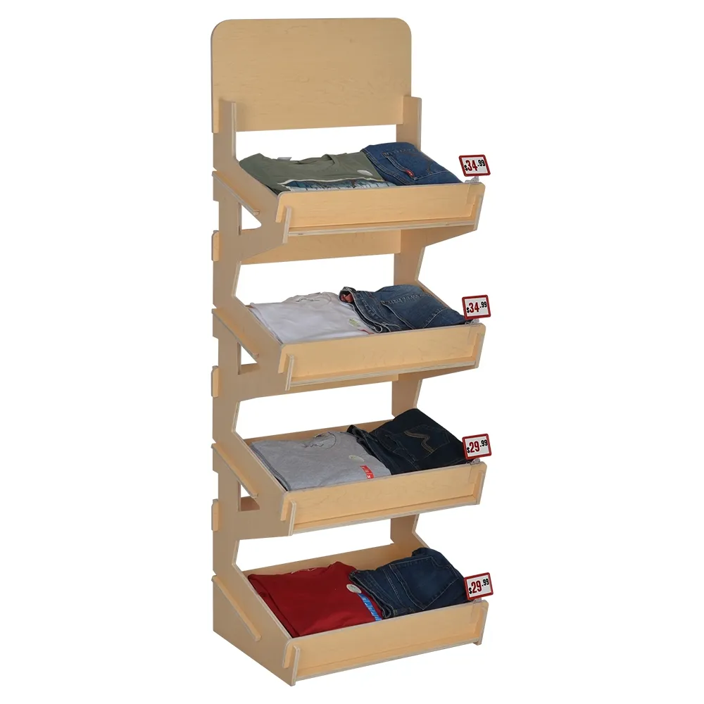 4 Tiered Wooden Display Stand